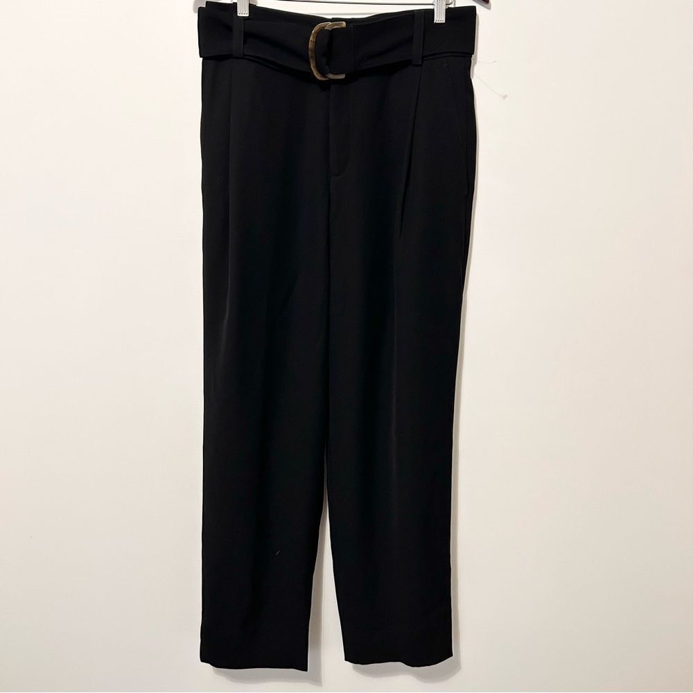 Vince black Belted Trousers Size 10. NWOT